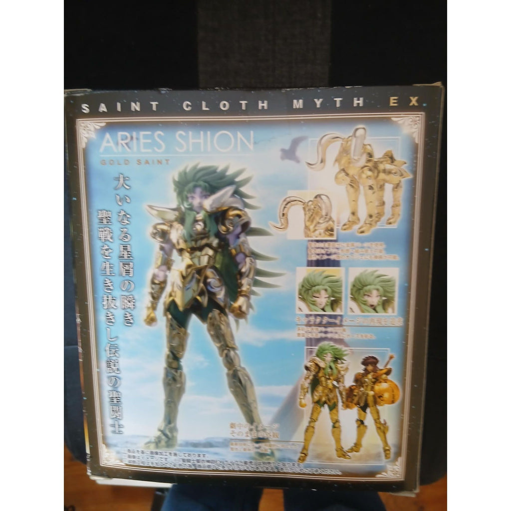 Boîte figurine collector Aries Shion Saint Cloth Myth EX, armure dorée, neuf, exclusif
