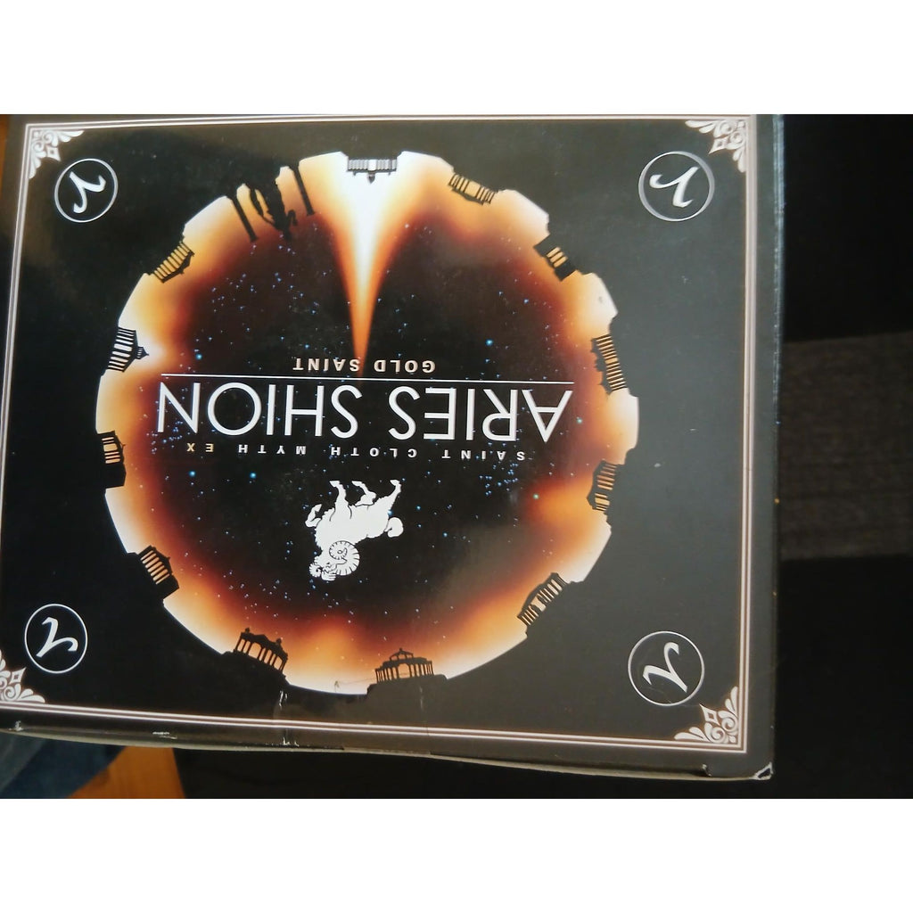 Boîte de figurine de collection Aries Shion Saint Cloth Myth EX, édition Gold Saint.