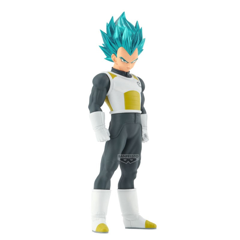 Figurine de collection Vegeta cheveux bleus en armure Banpresto, exclusive Sanctuary Collector
