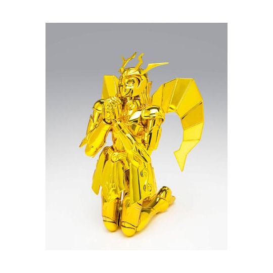 Figurine de collection dorée en armure, posée à genoux, Sanctuary Collector exclusif