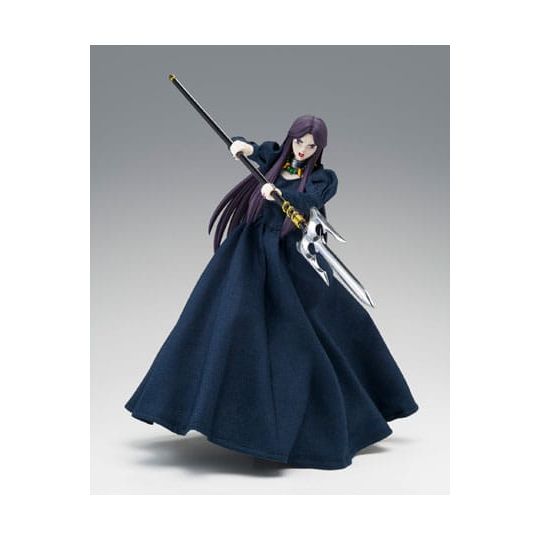 Figurine de collection femme en robe longue noire tenant une lance, exclusivité Sanctuary Collector