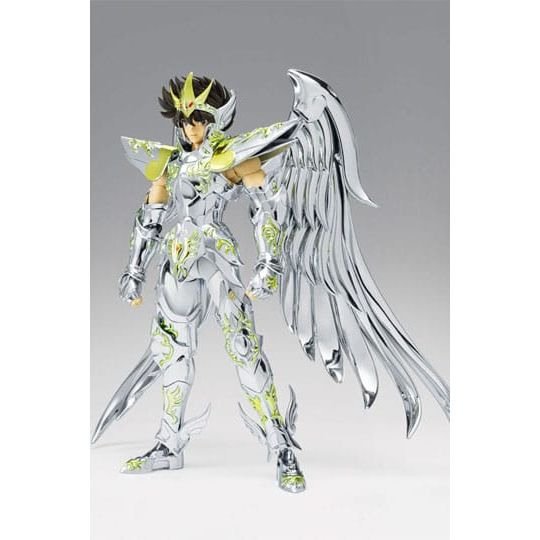 Figurine de collection articulée en armure argentée avec ailes, exclusivité Sanctuary Collector