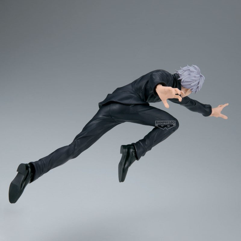 Figurine de collection exclusive en tenue noire, personnage aux cheveux gris en mouvement, Sanctuary Collector