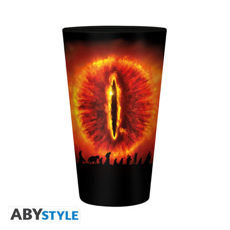 Verre XXL 400 ml Le Seigneur des Anneaux, œil de Sauron et silhouette de la Communauté.