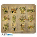Tapis de souris Saint Seiya avec illustrations des armures d’or des chevaliers du zodiaque.